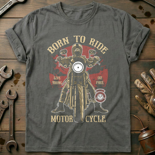 Charcoal - Born to Ride T-Shirt