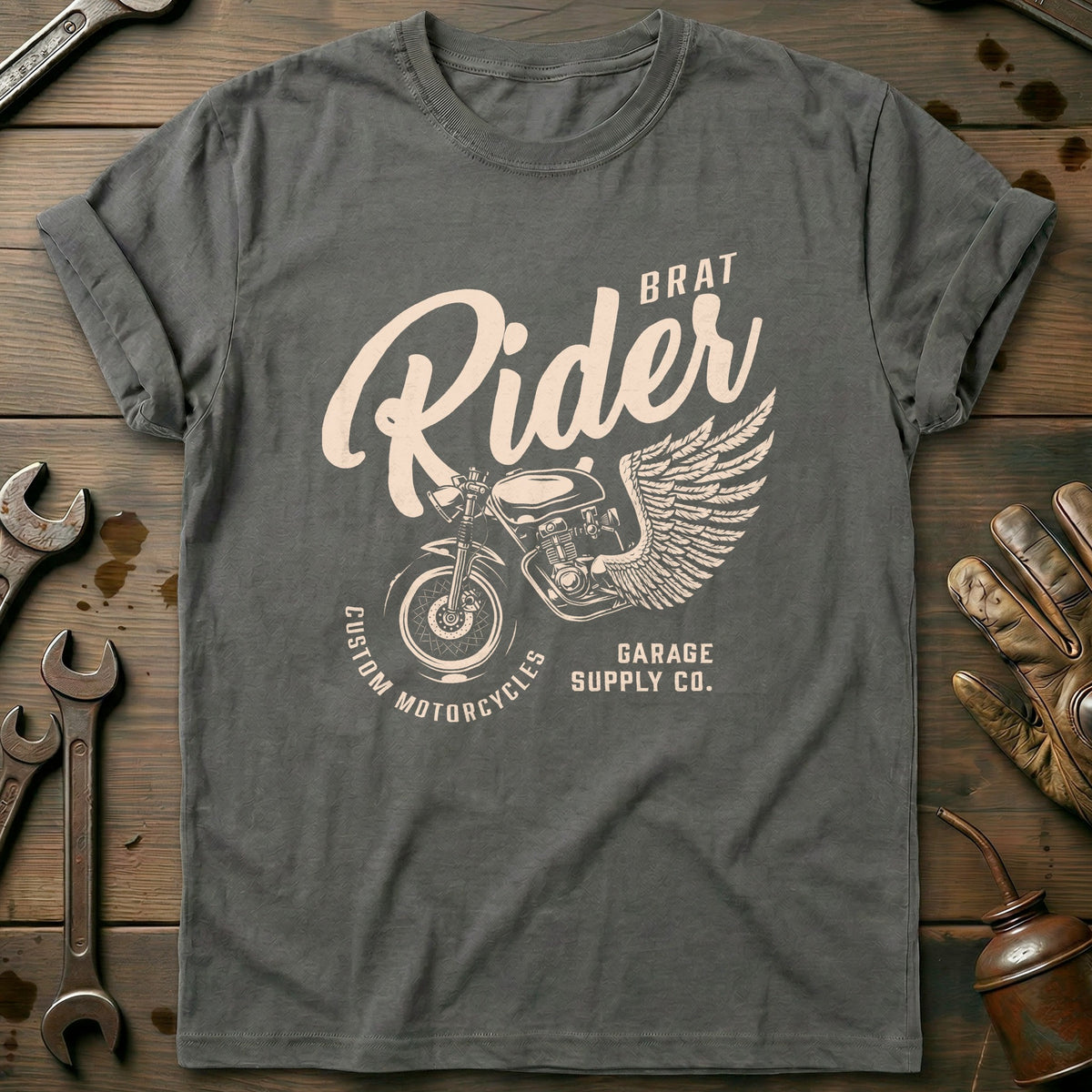 Charcoal - Brat Rider Custom T-Shirt