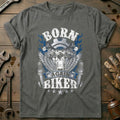 Charcoal - Biker Born Again T Shirt