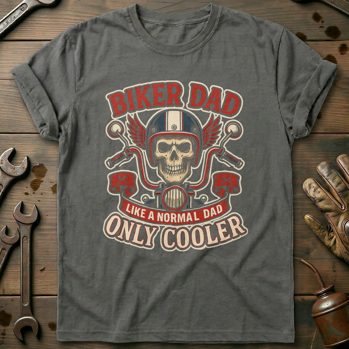 Charcoal - Biker Dad 13 T Shirt