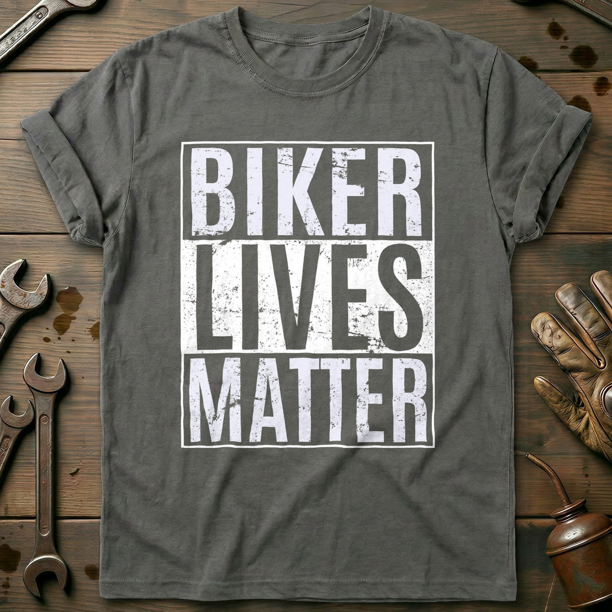Charcoal - Biker Lives Matter 3 T Shirt