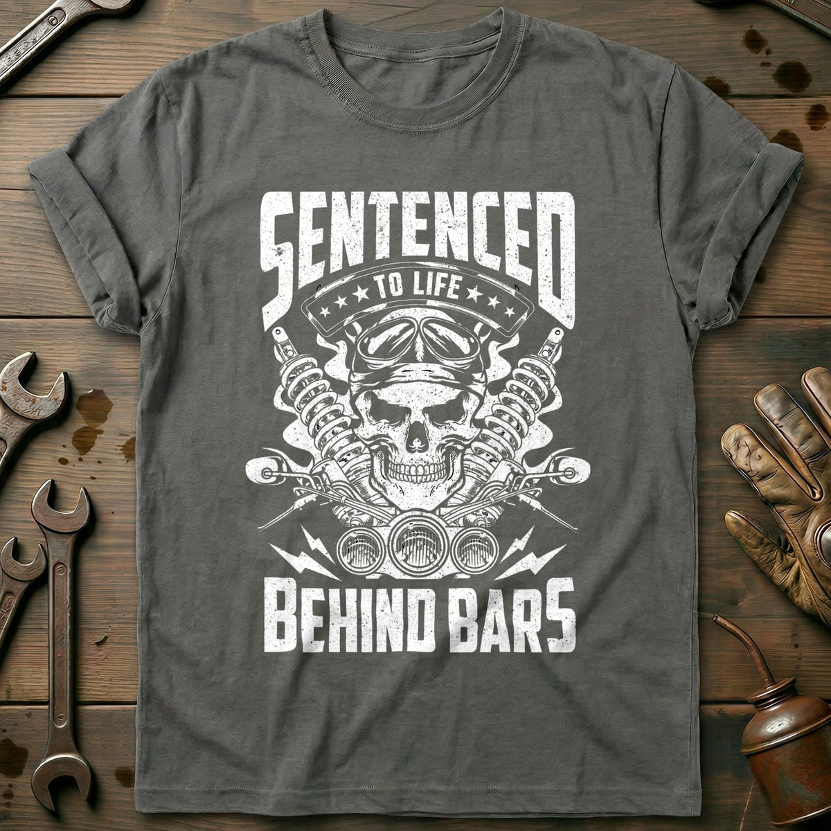 Charcoal - Born to Ride: T-Shirt