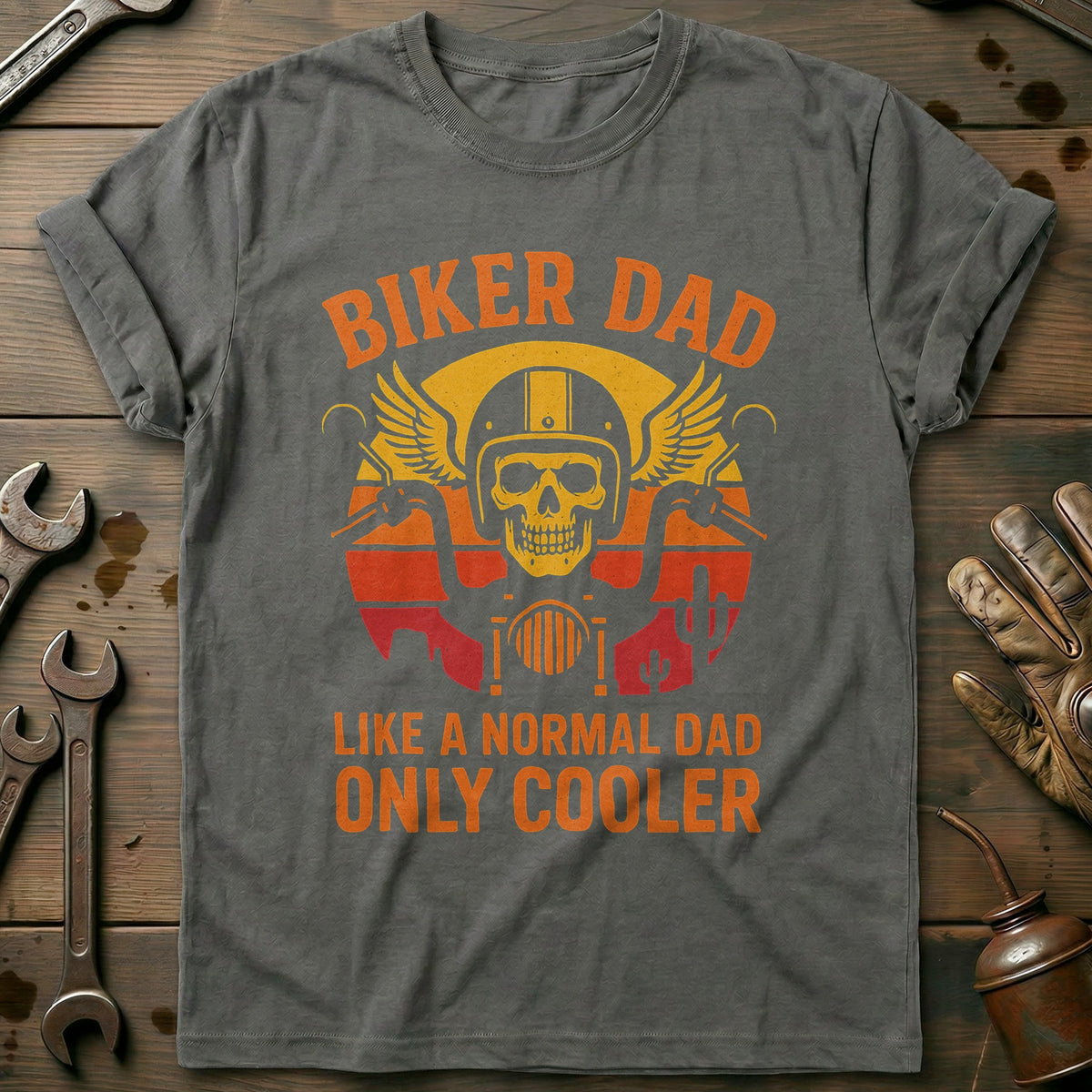 Charcoal - Biker dad 33 T Shirt