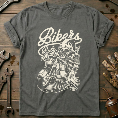 Charcoal - Bikers Rule Live T-Shirt