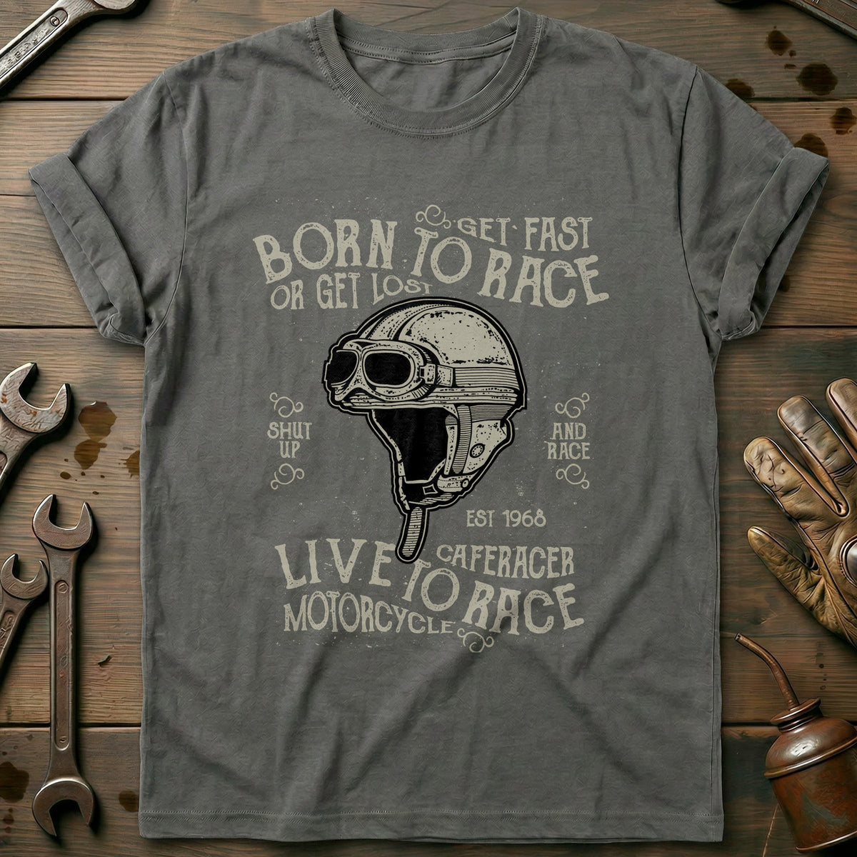Charcoal - Born To Ride T-Shirt