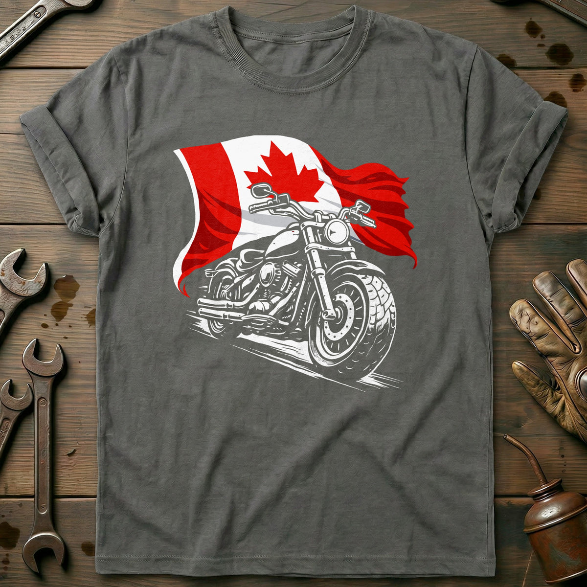 Charcoal - CANADA BIKER 026 T Shirt