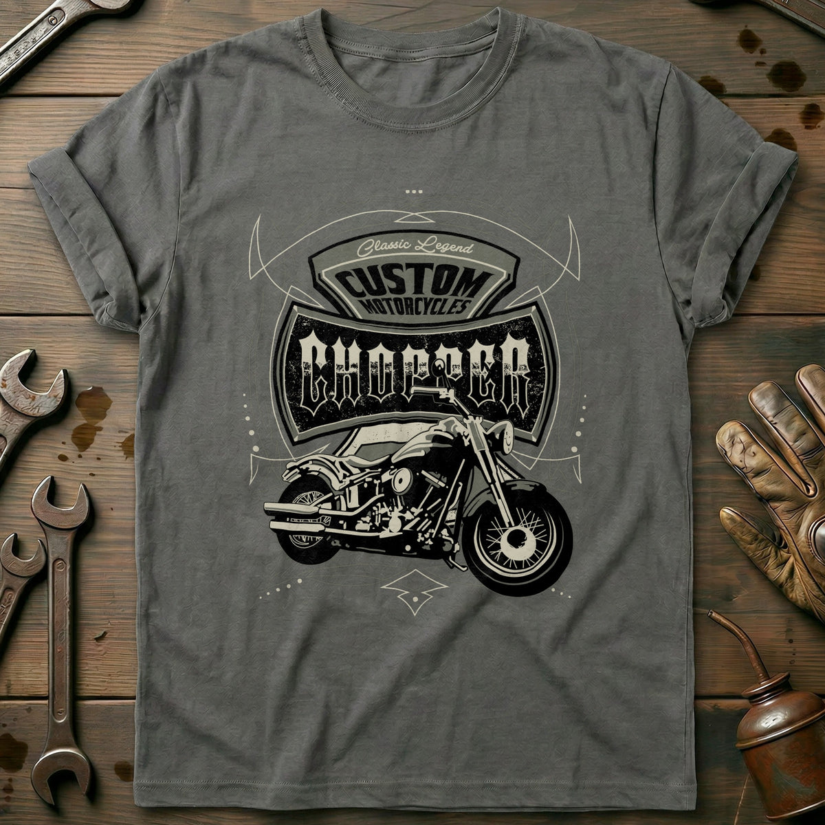 Charcoal - Custom Moto T-Shirt