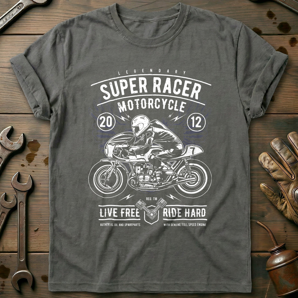 Charcoal - Cafe Racer Shirt T-Shirt