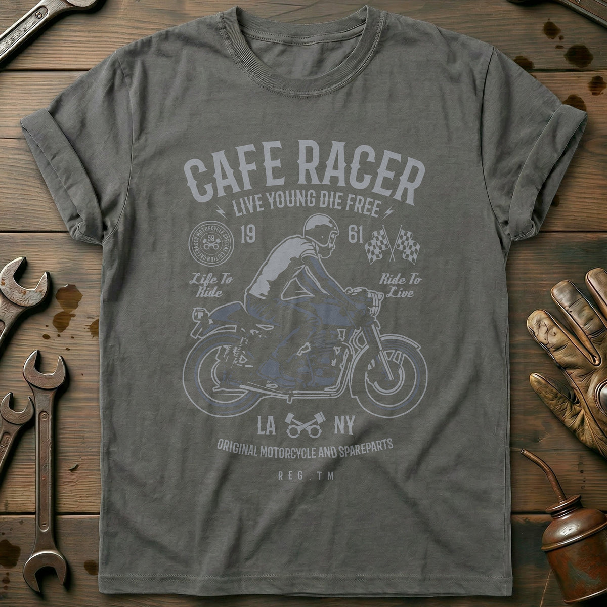 Charcoal - Cafe Racer 421 T Shirt