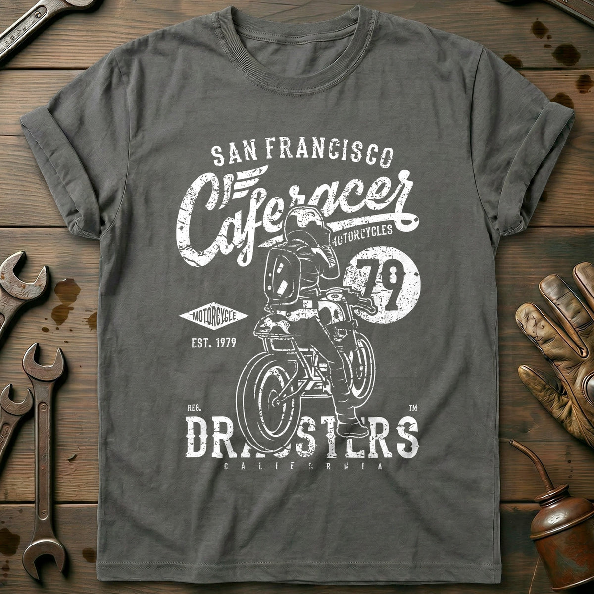 Charcoal - Caferacer 79 T Shirt