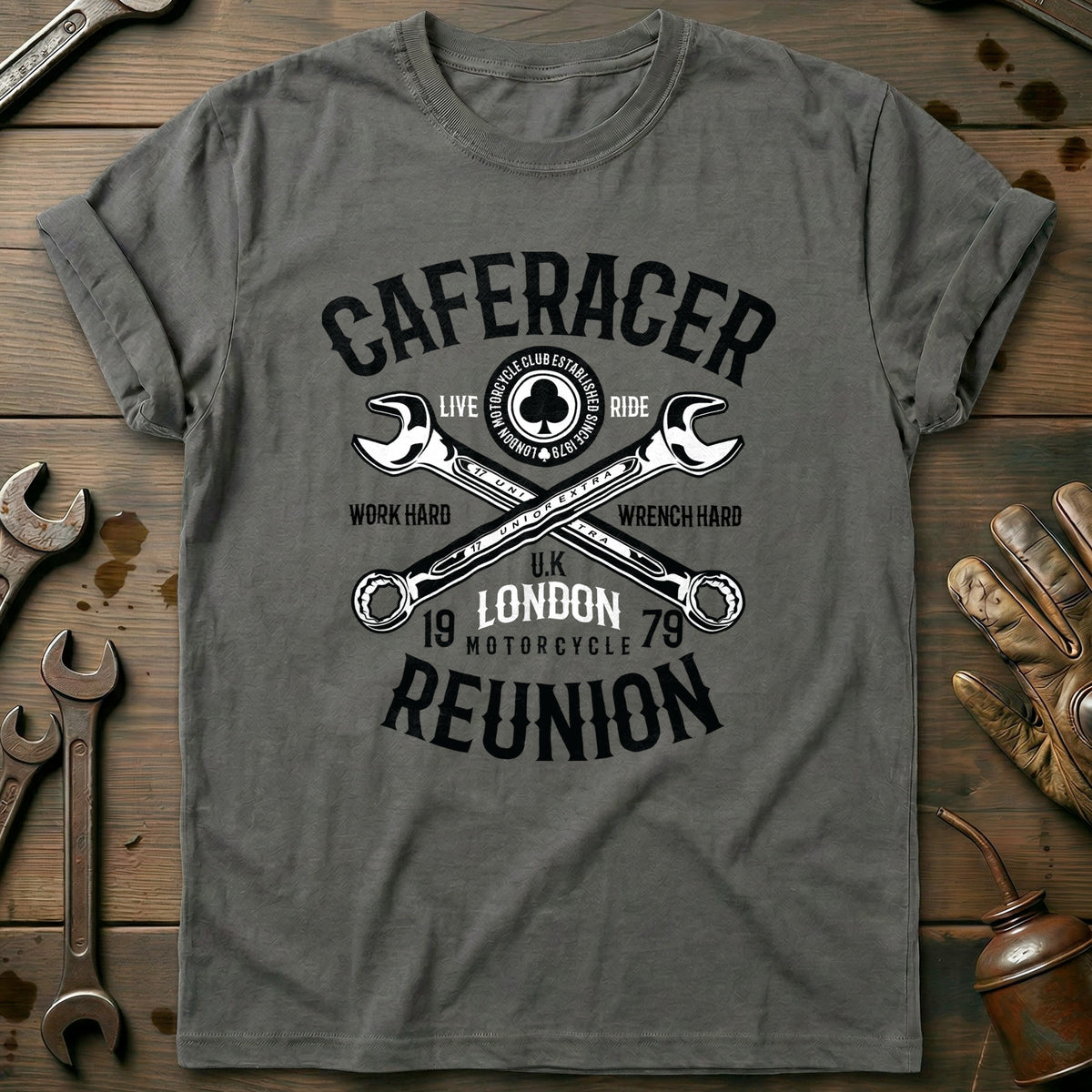 Charcoal - Caferacer Reunion 5 T Shirt