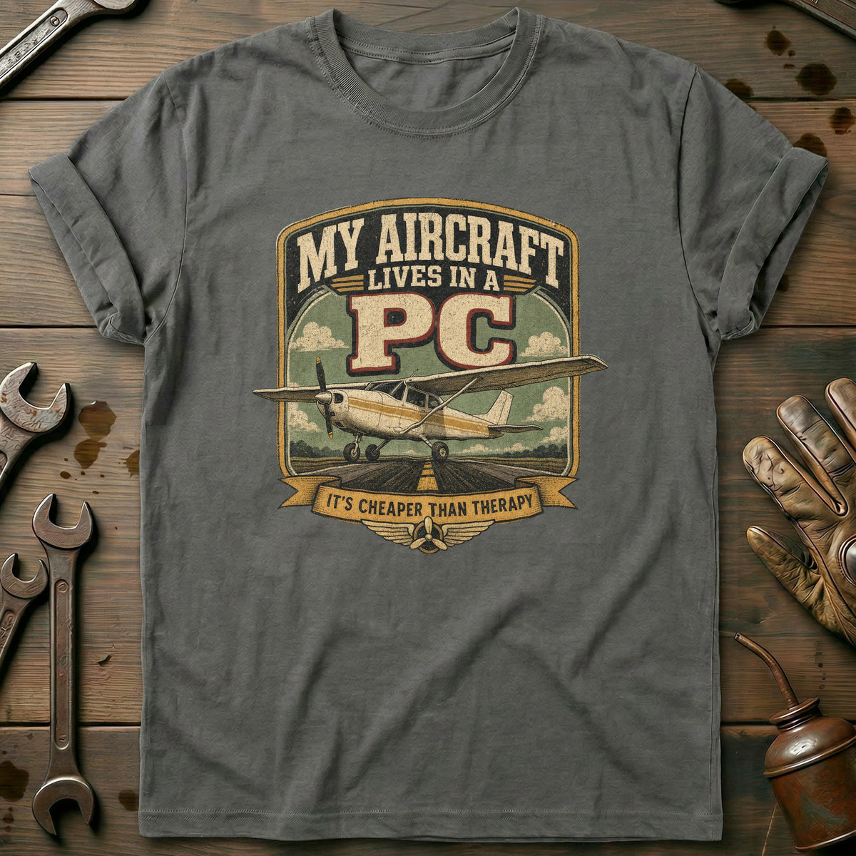 Charcoal - Cheaper Than Therapy T Shirt