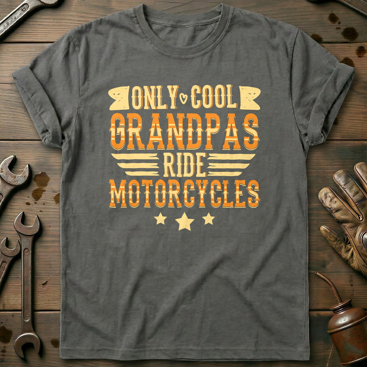 Charcoal - Only Cool Grandpas 3 T-Shirt