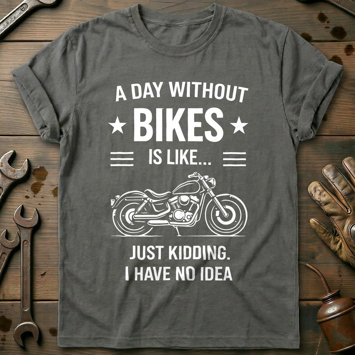 Charcoal - DAY WITHOUT BIKES 026 T Shirt