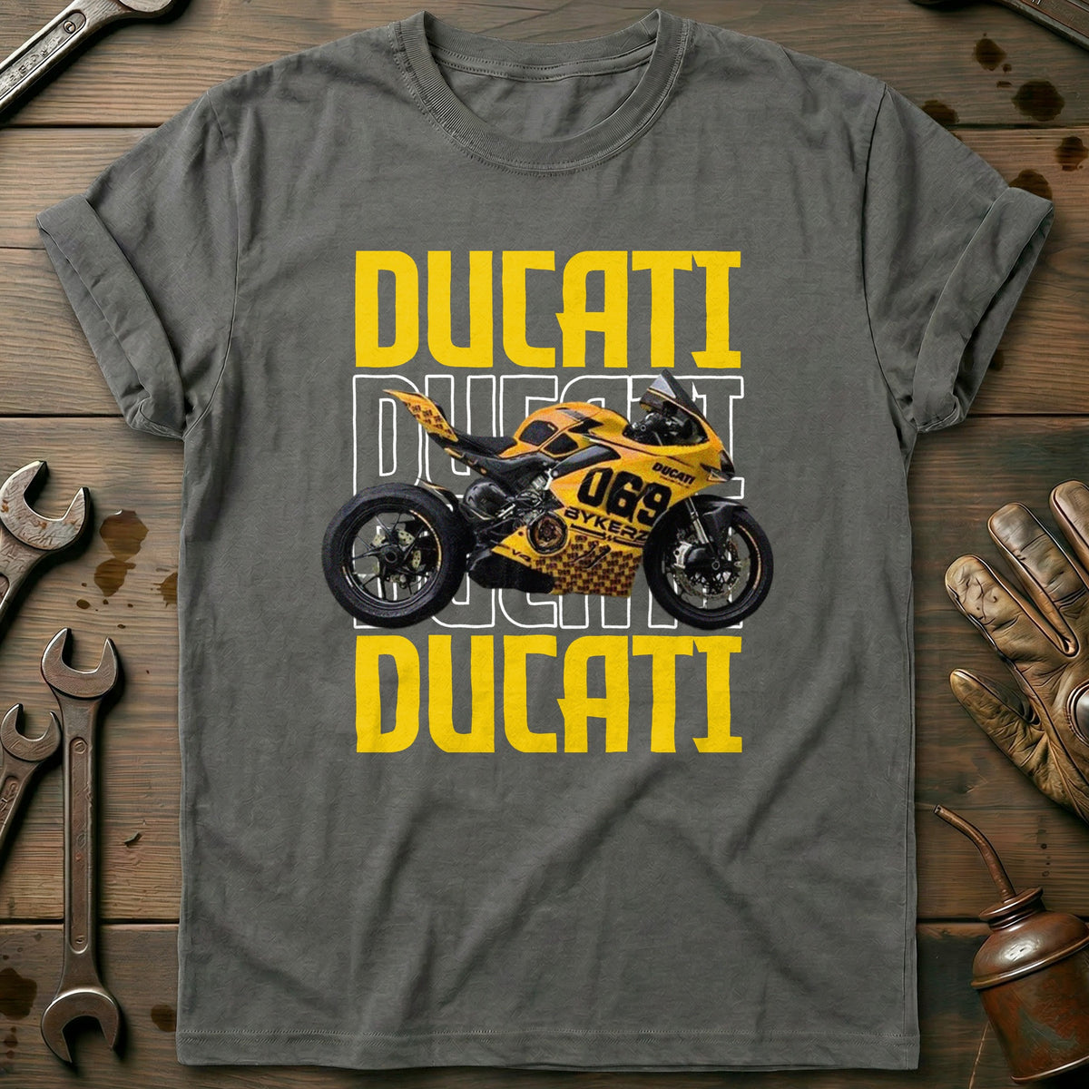 Charcoal - DUCATI YELLOW 028 T Shirt