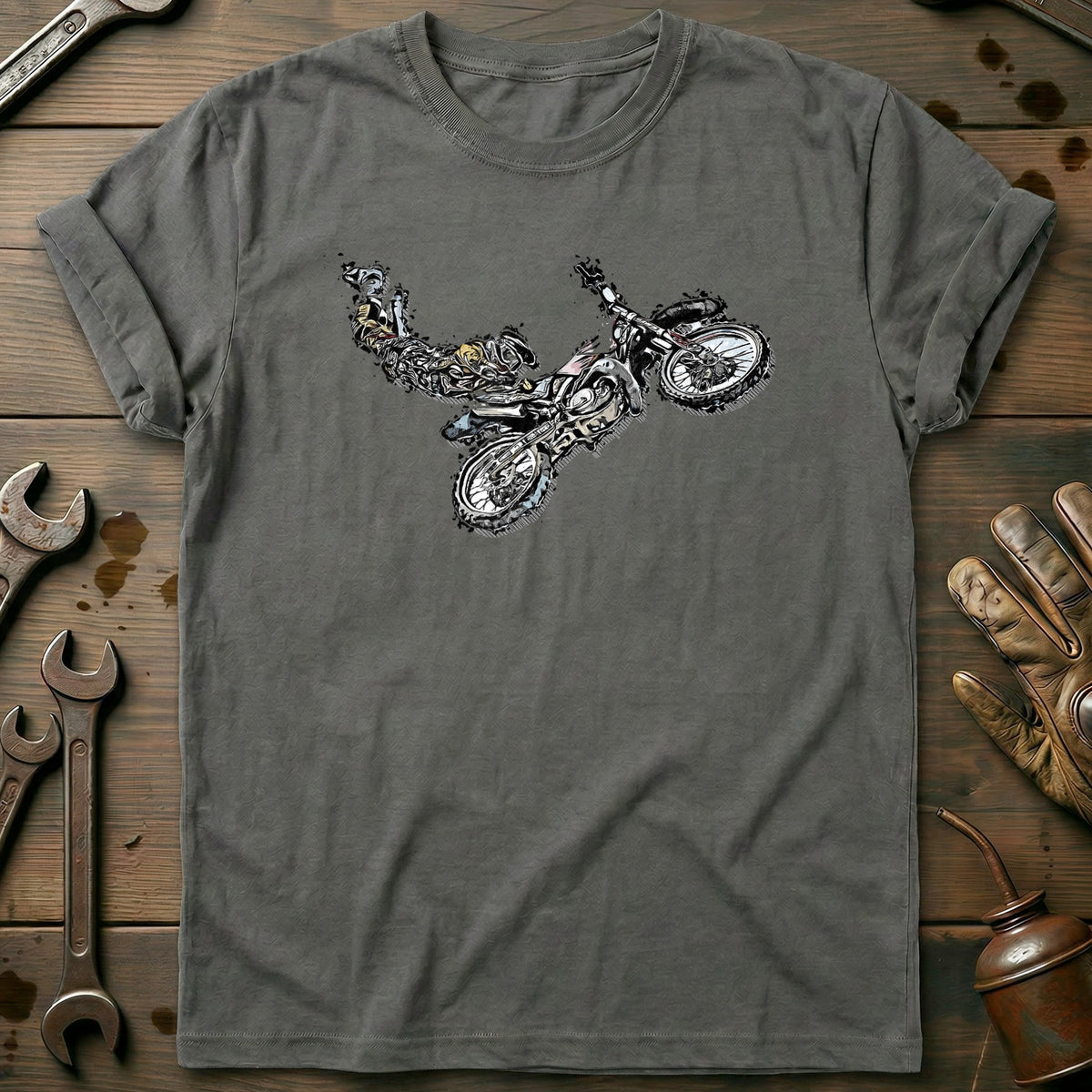 Charcoal - Dirt Bike T-Shirt