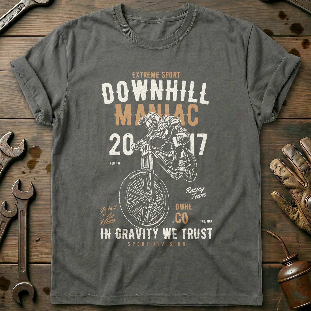 Charcoal - Downhill Maniac T Shirt