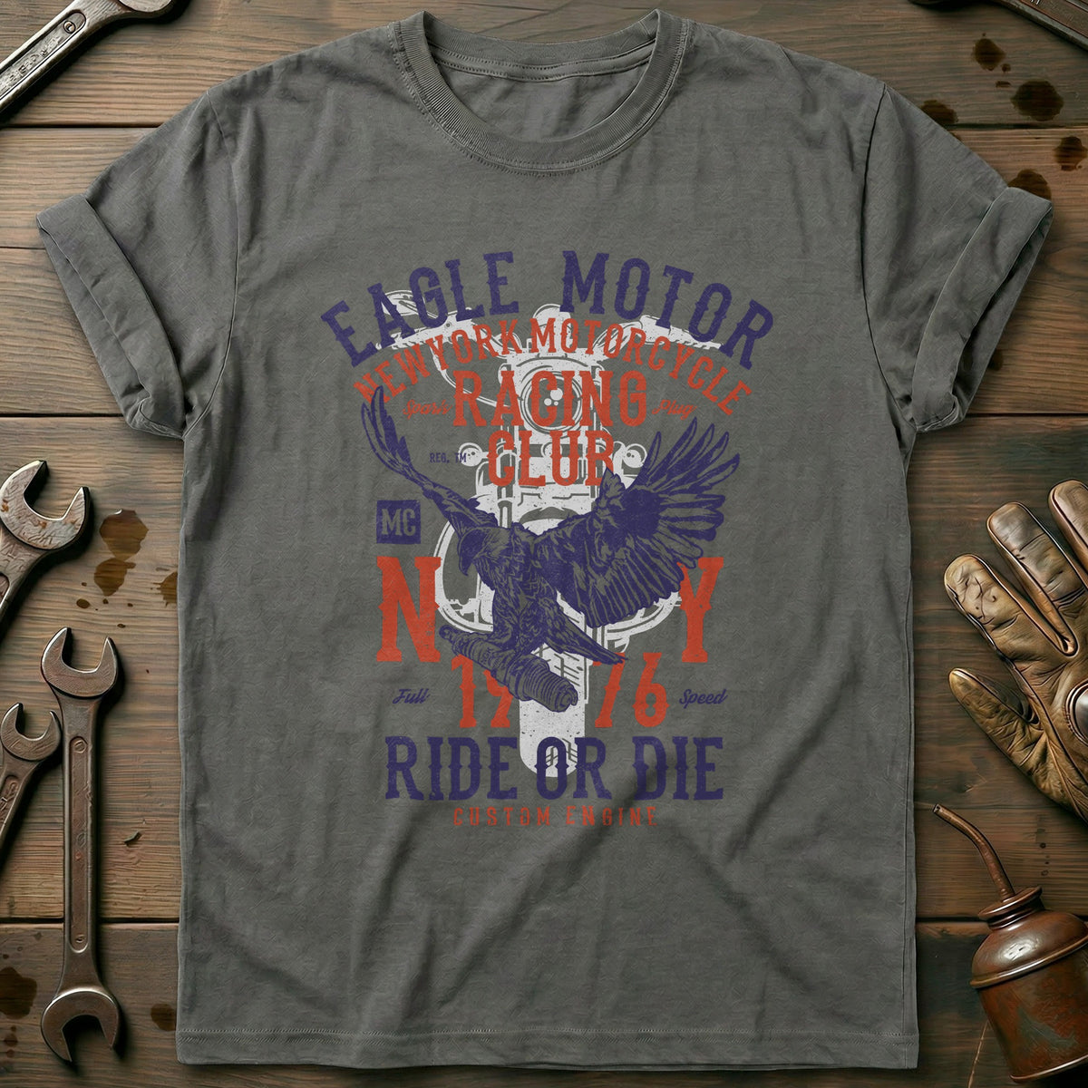 Charcoal - Eagle Motor 34 T Shirt