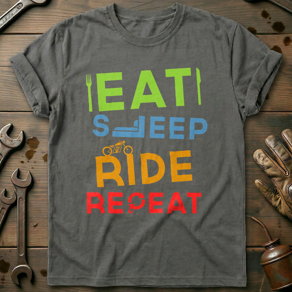 Charcoal - Eat Sleep Ride 22 T Shirt