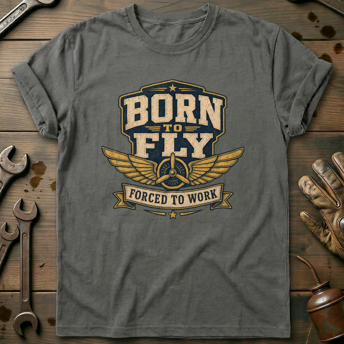 Charcoal - Forced To Work V2 T Shirt