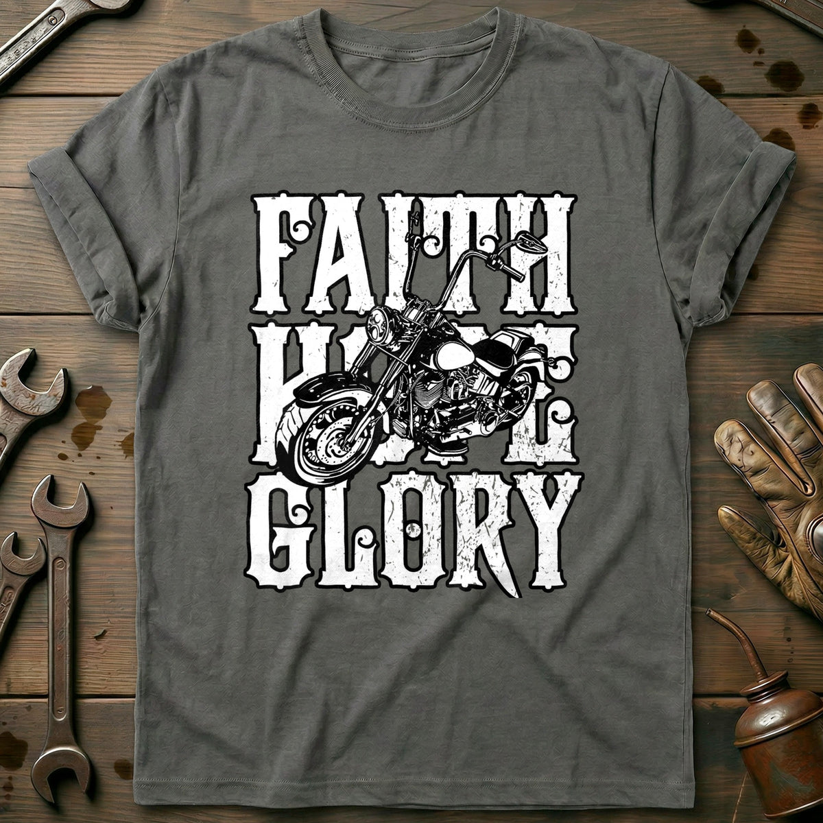 Charcoal - Fun Biker T-Shirt