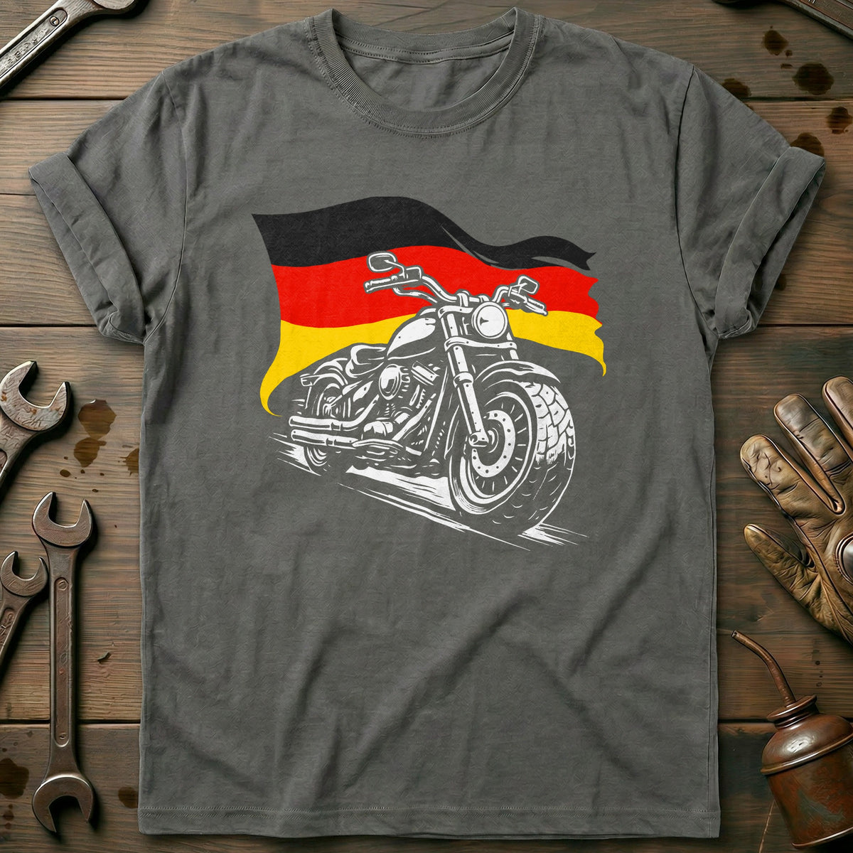 Charcoal - GERMANY BIKER 026 T Shirt