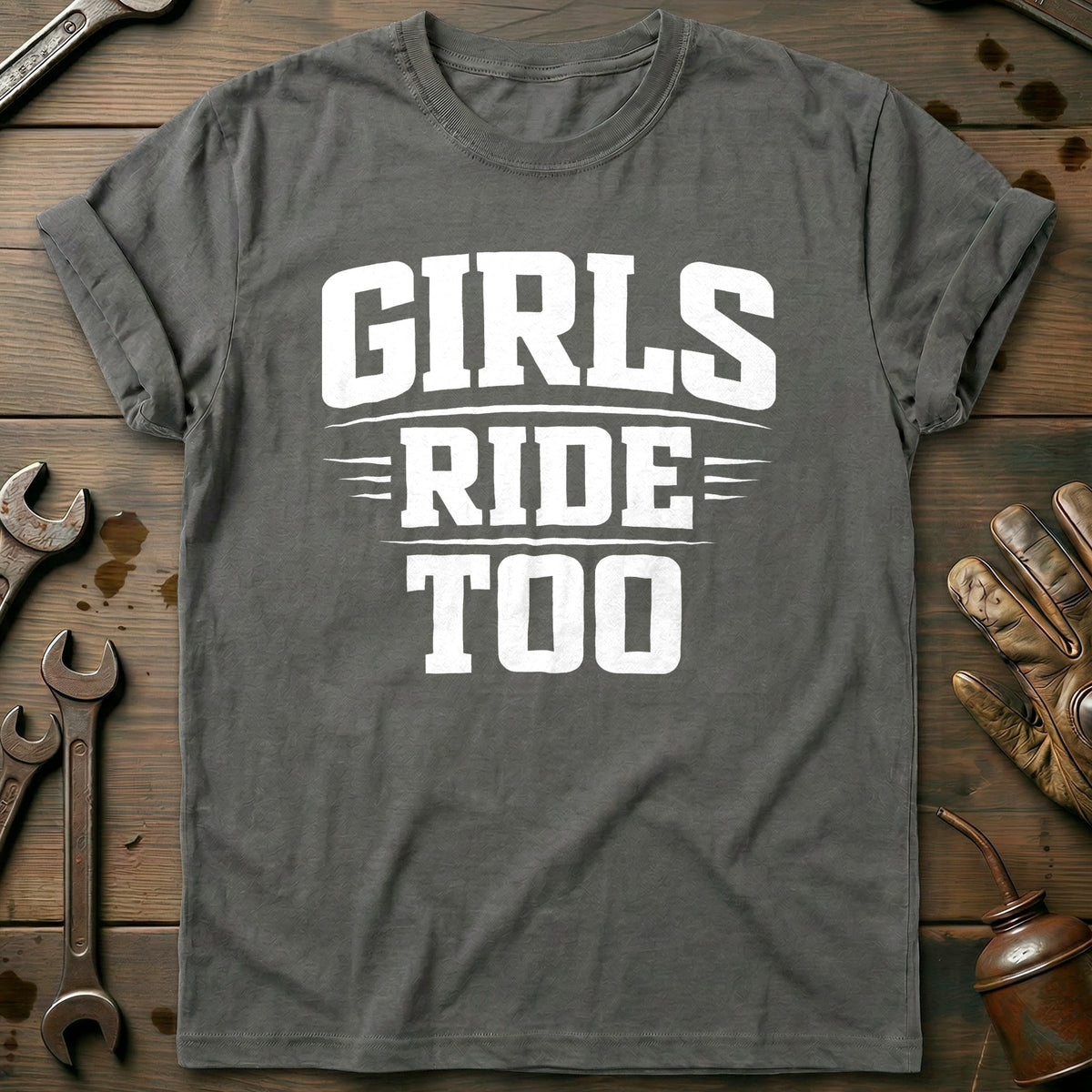 Charcoal - GIRLS RIDE TOO 026 T Shirt