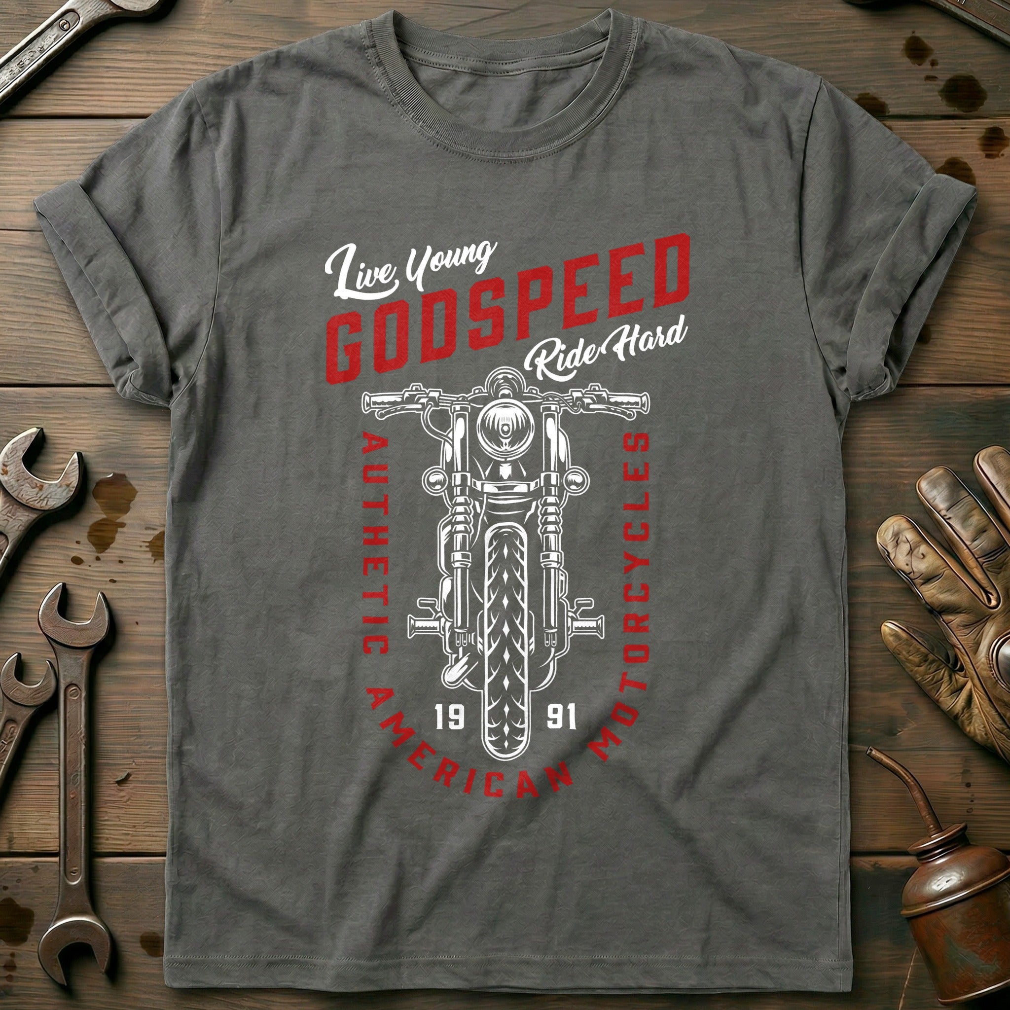 Charcoal - Godspeed Vintage T Shirt