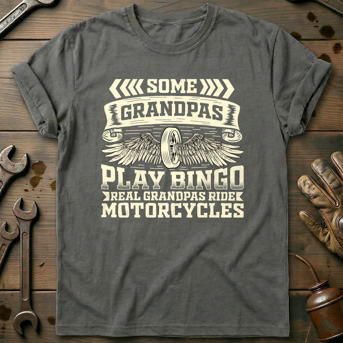Charcoal - Grandpa Bingo T-Shirt