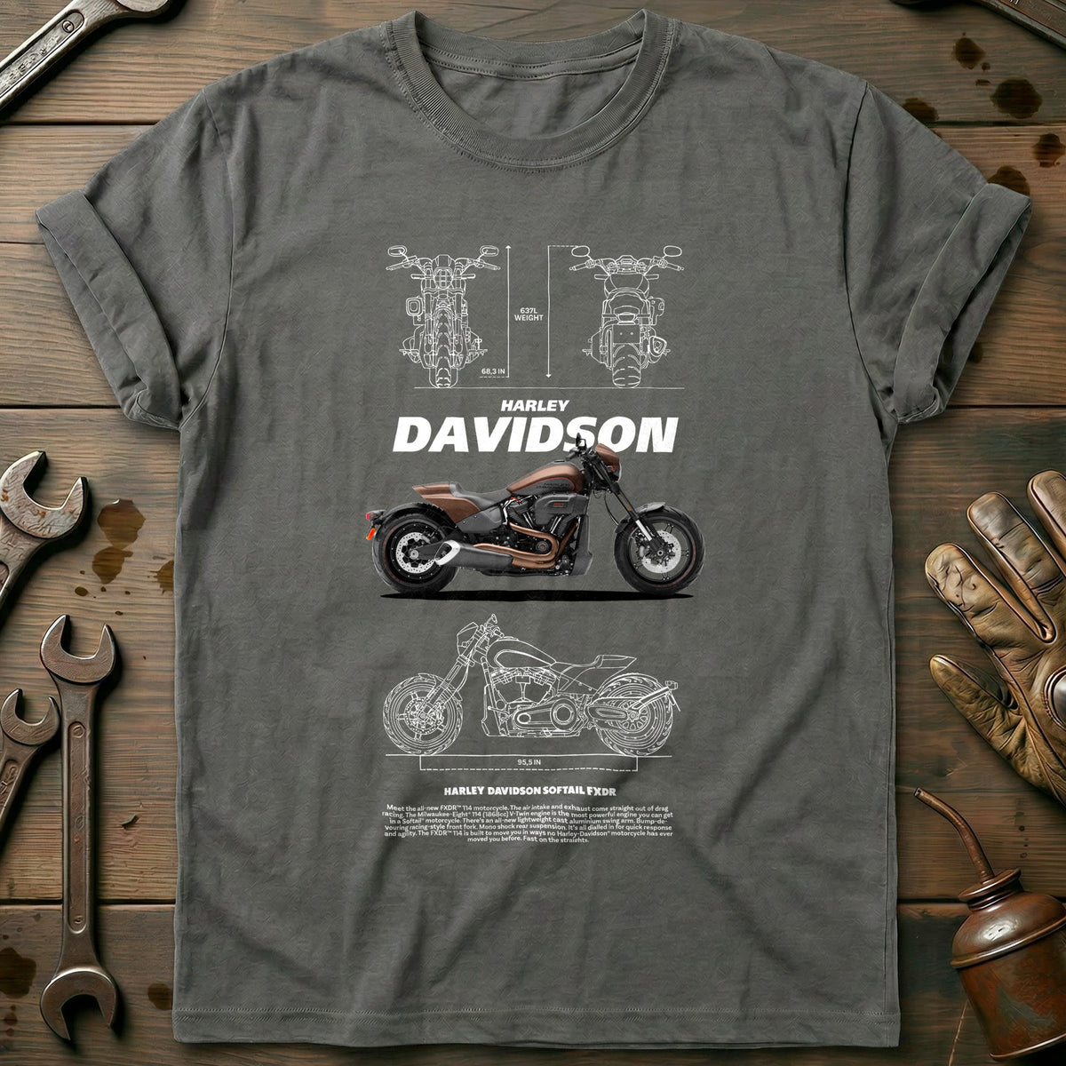 Charcoal - HARLEY 2 T Shirt
