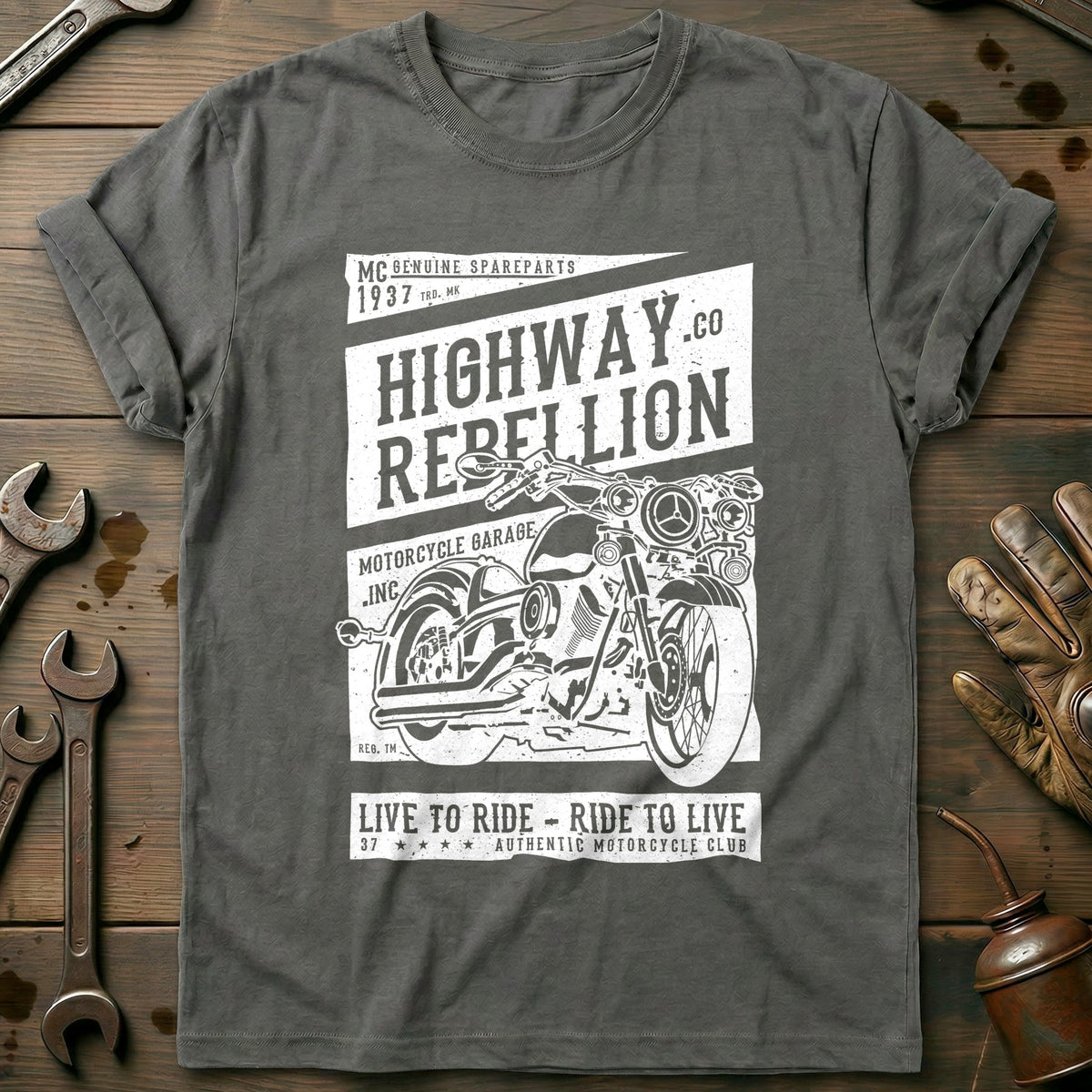 Charcoal - Highway Rebellion T-Shirt