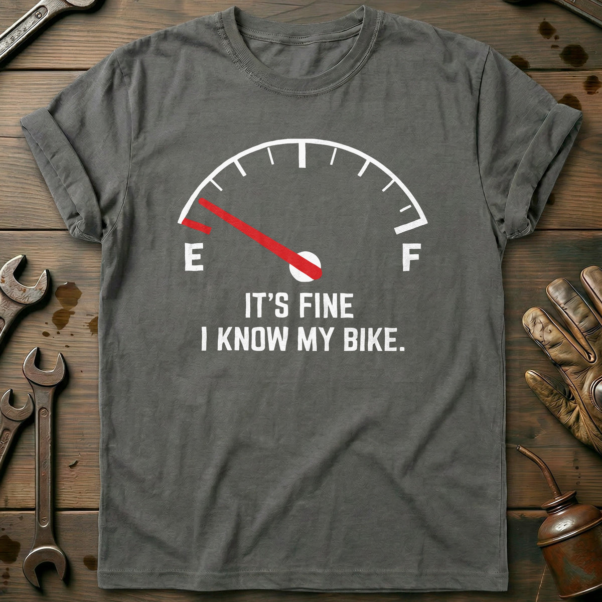 Charcoal - I KNOW MY BIKE 026 T Shirt
