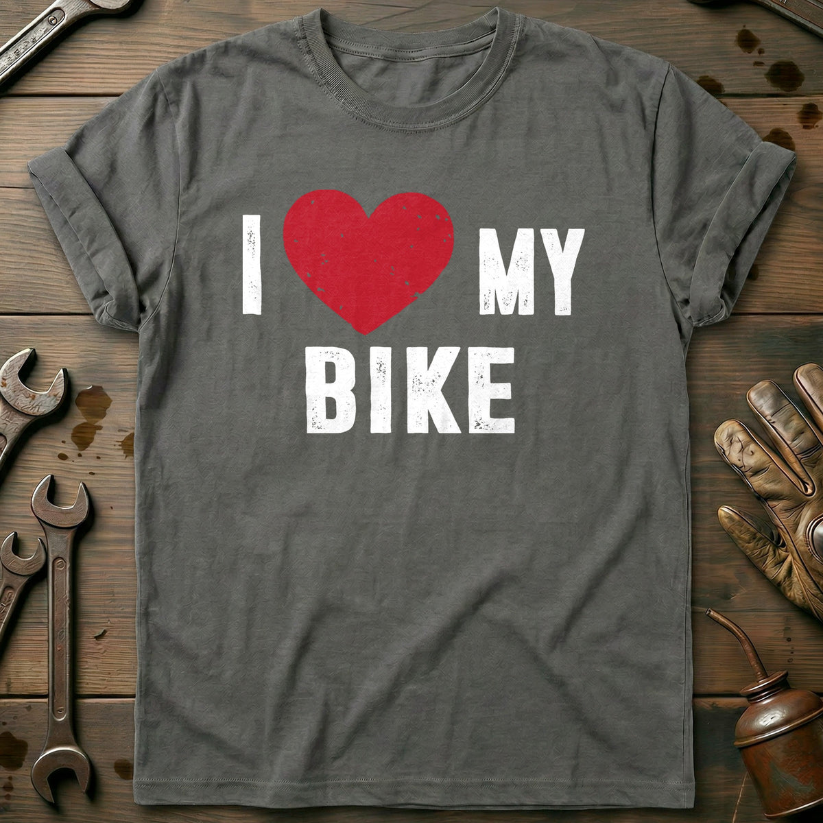 Charcoal - I LOVE MY BIKE 028 T Shirt