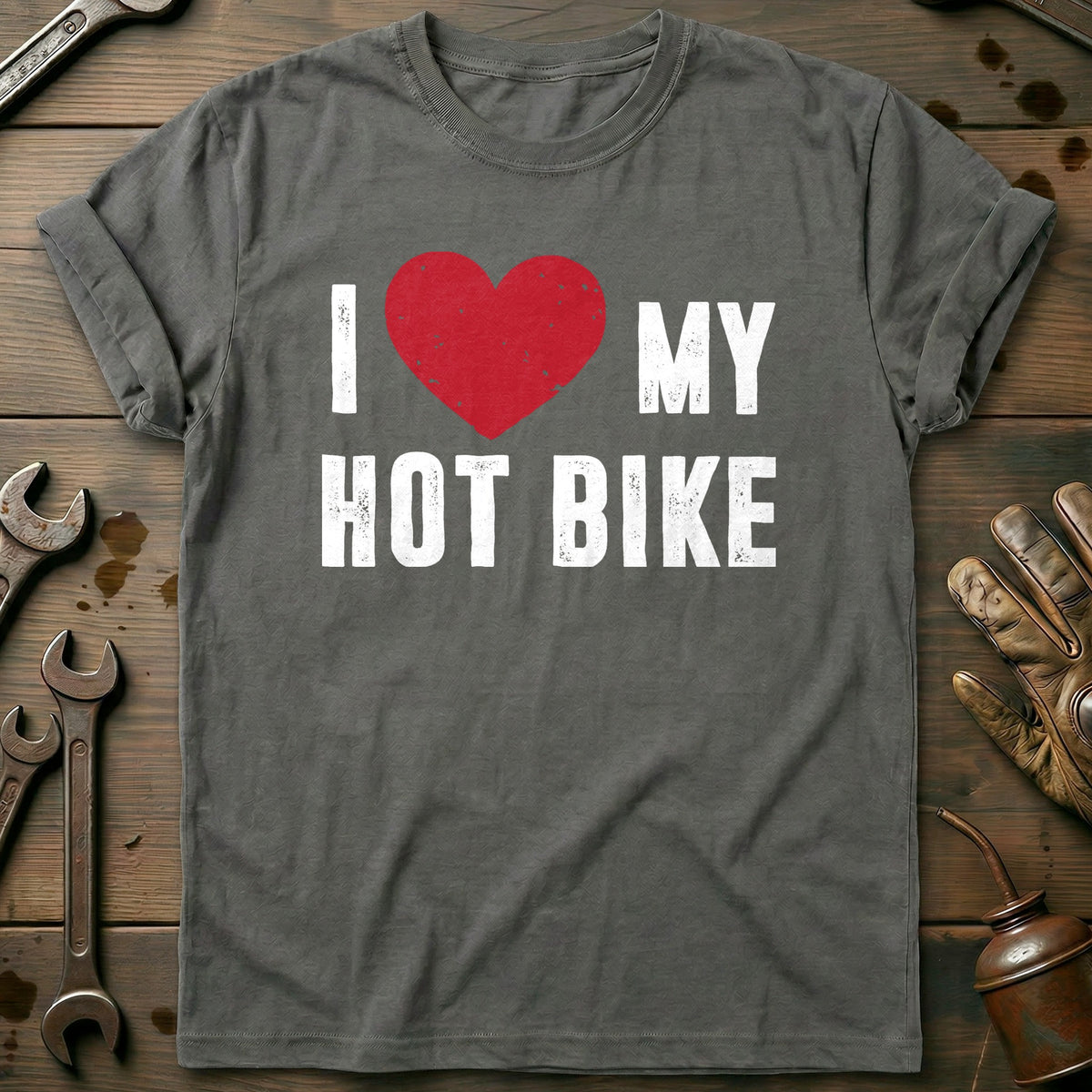 Charcoal - I LOVE MY HOT BIKE 028 T Shirt