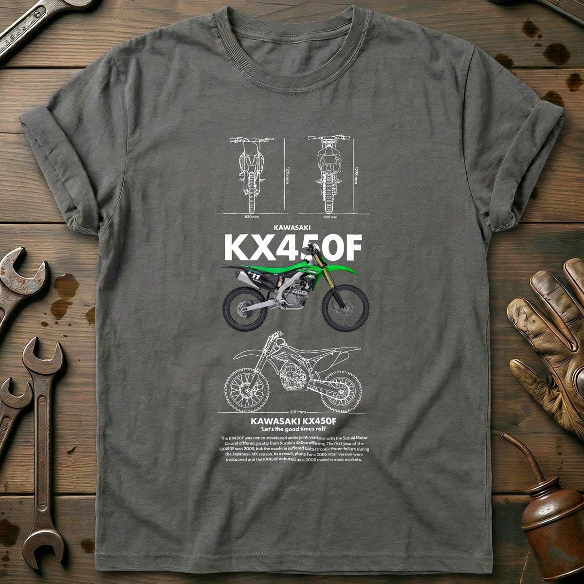 Charcoal - KAWASAKI KX450F W (1) T Shirt