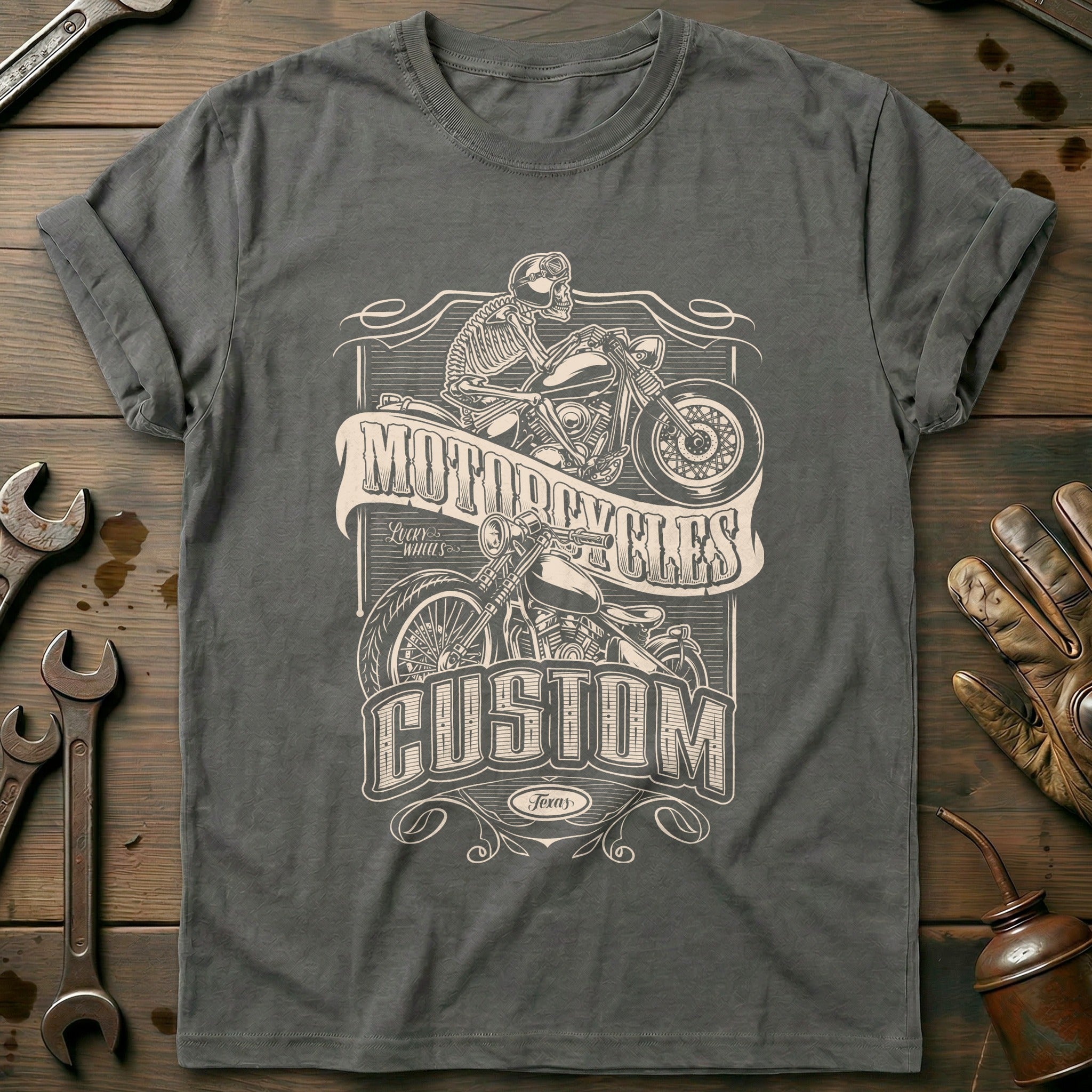 Charcoal - Lucky Wheels T-Shirt