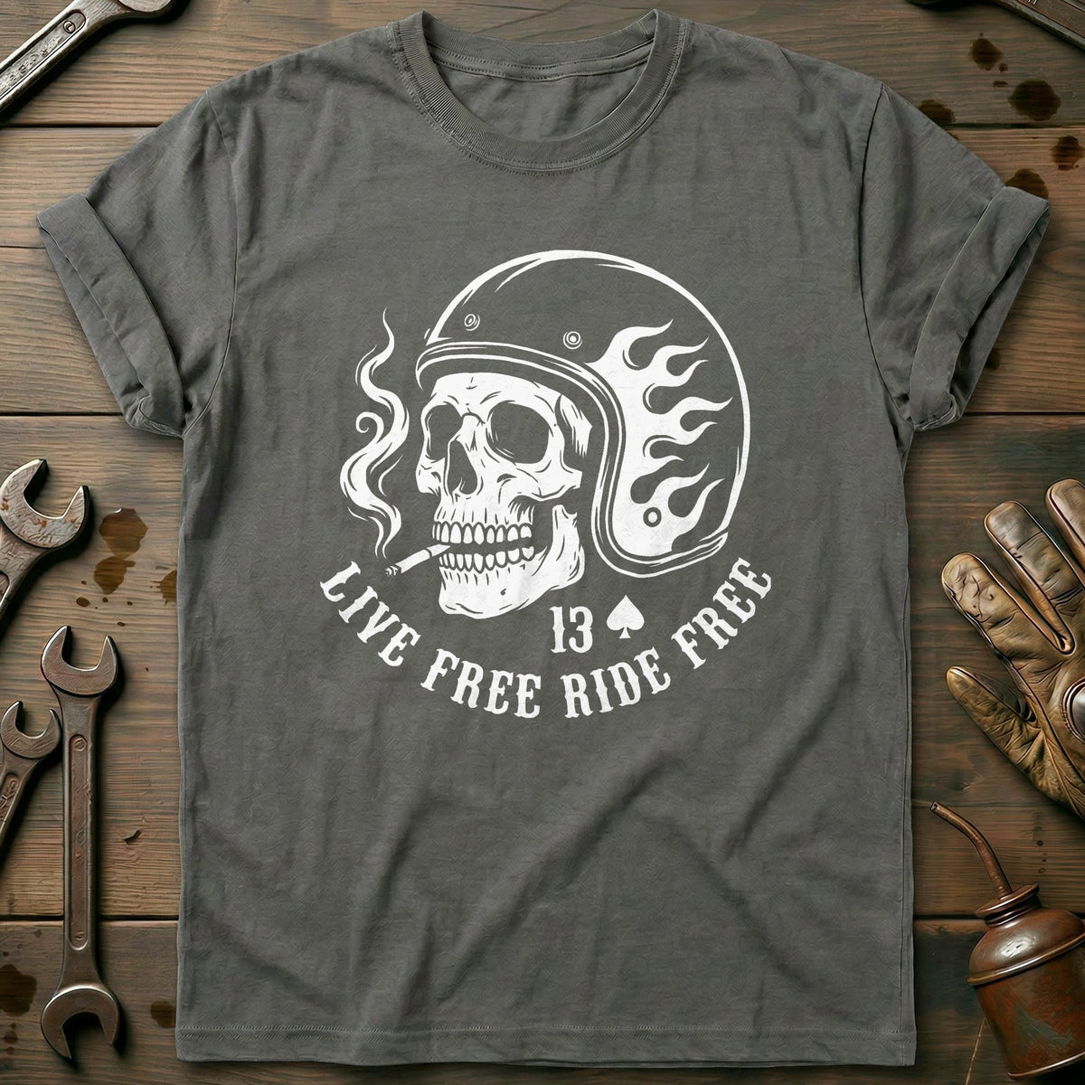 Charcoal - Live Free Ride Free 44 T Shirt