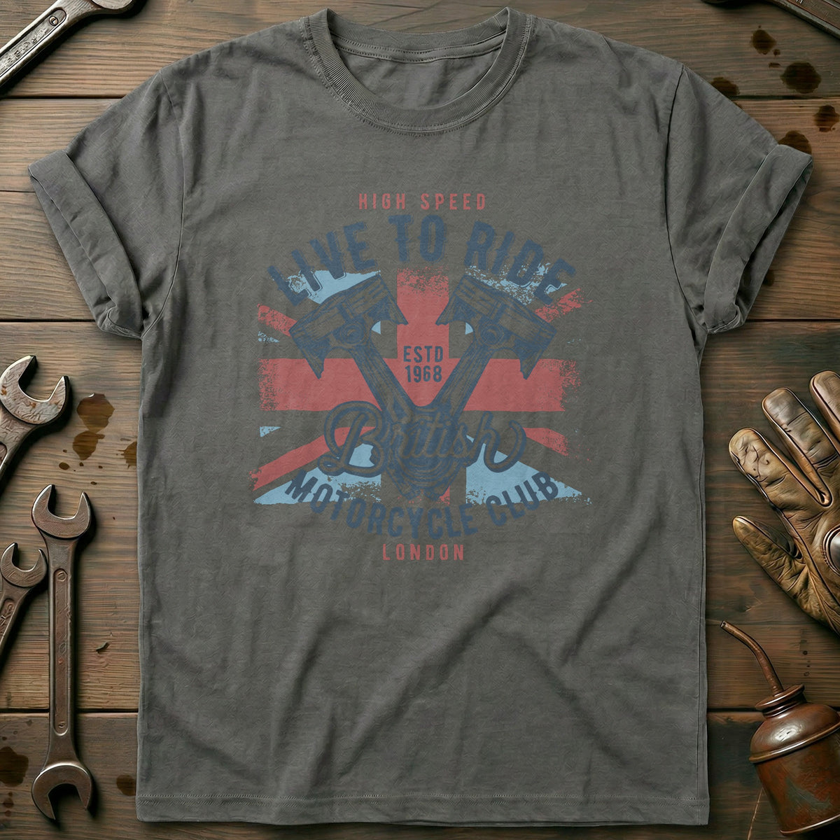 Charcoal - Live to Ride - T-Shirt