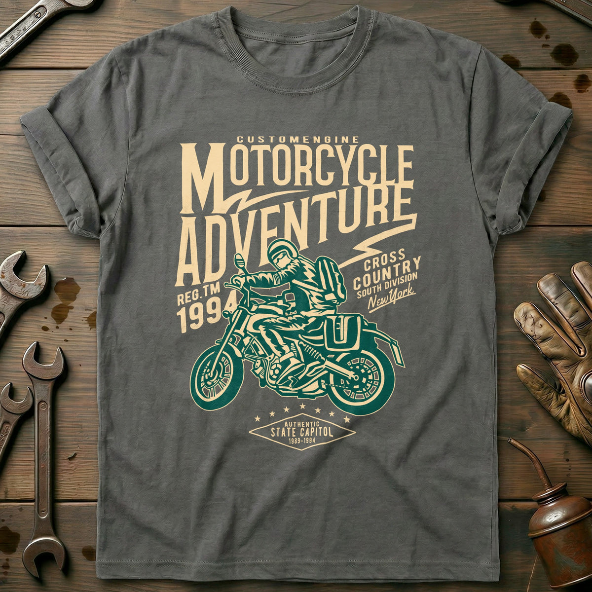Charcoal - Motorcycle T-Shirt