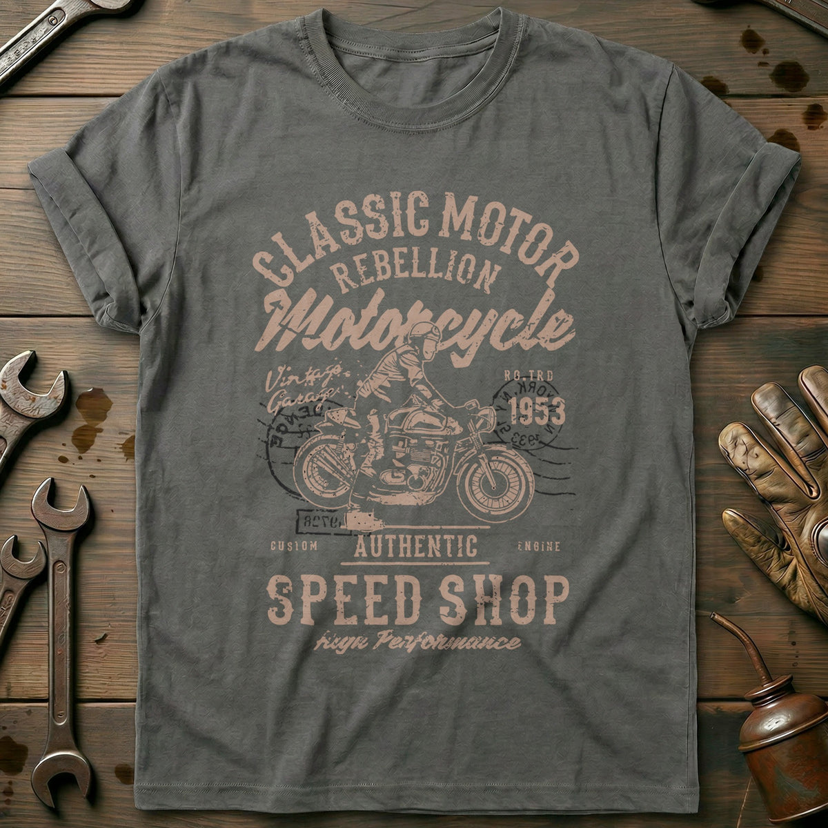 Charcoal - Motor Rebellion T-Shirt