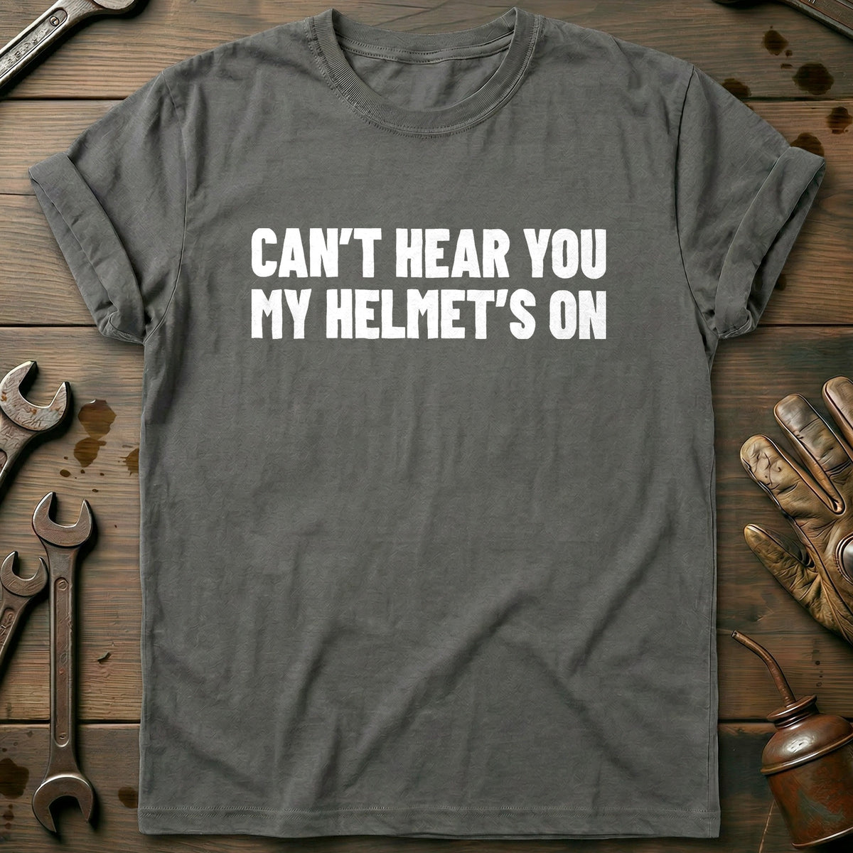 Charcoal - MY HELMET IS ON 026 T Shirt