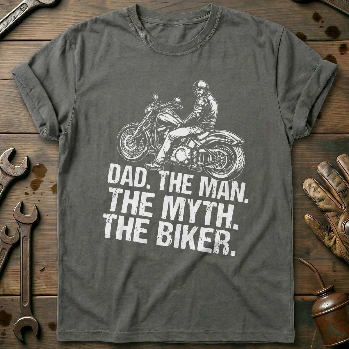 Charcoal - Man Myth Biker 33 T Shirt