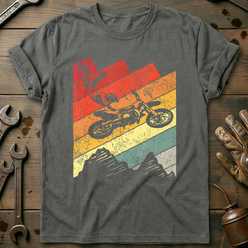 Charcoal - Motocross Biker T-Shirt