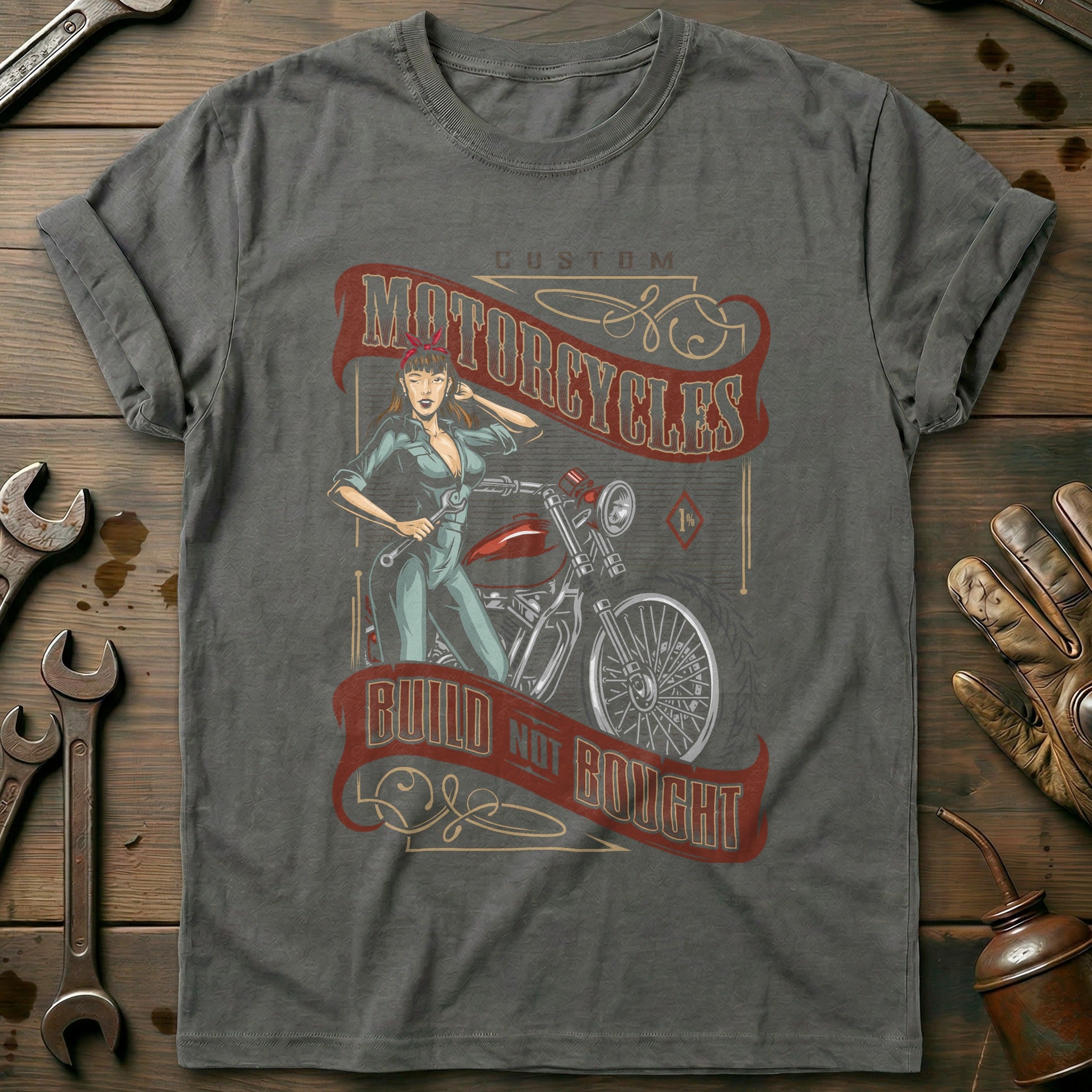Charcoal - Motocycles Bought Vintage T Shirt