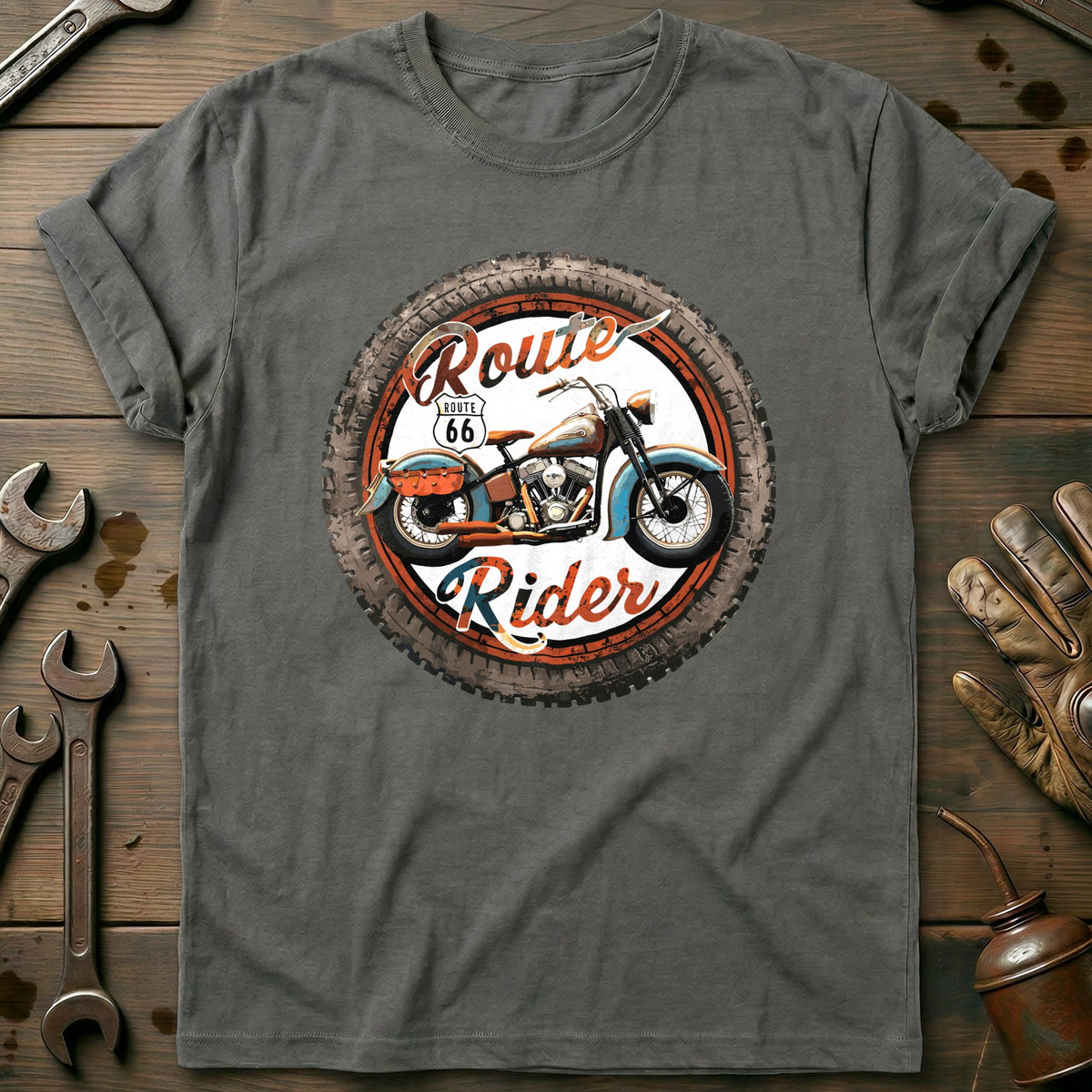 Charcoal - I Like My Motorcycle 24 T Shirt