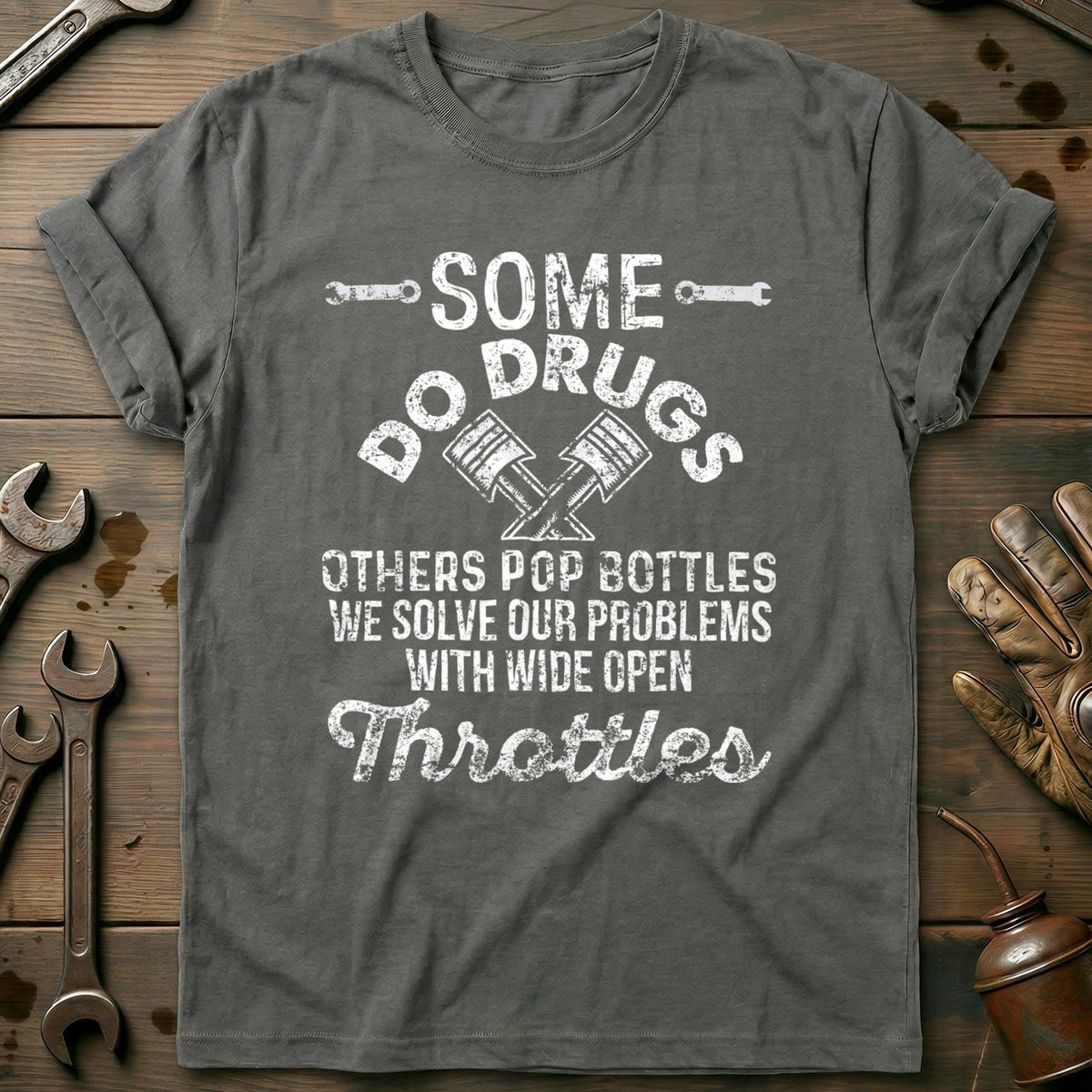 Charcoal - Motorcycle Hero - T-Shirt