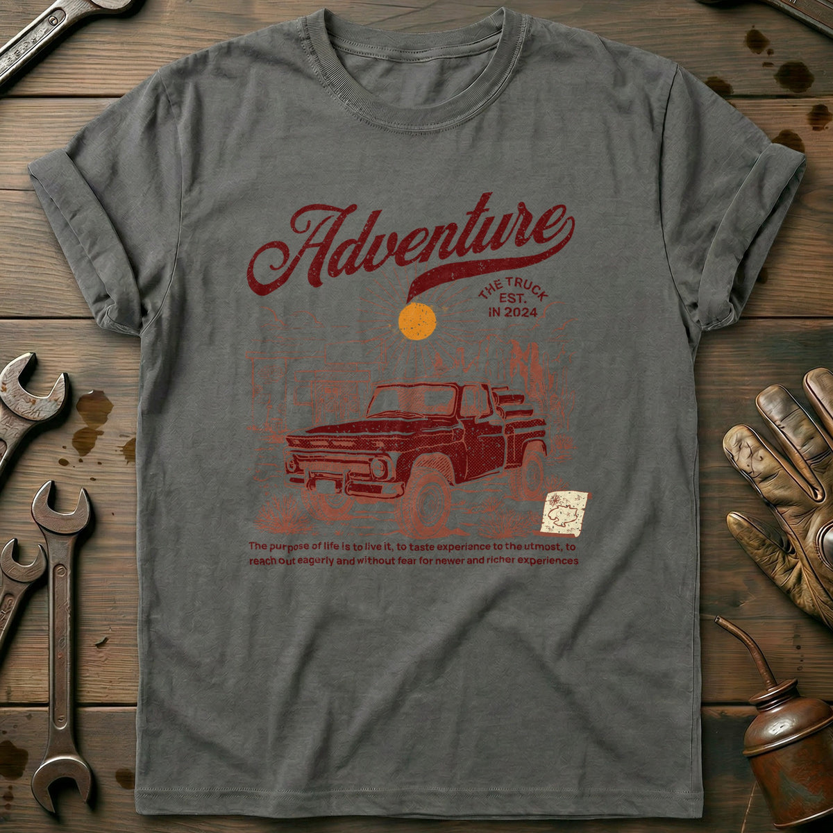 Charcoal - Mountain Truck T-Shirt