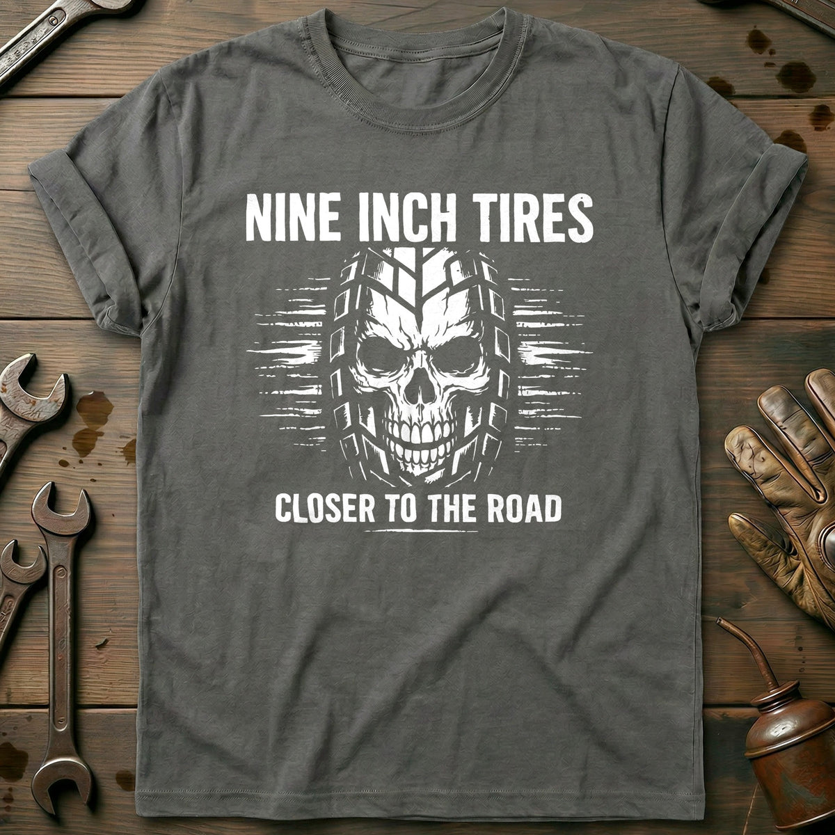 Charcoal - NINE INCH TIRES 026 T Shirt