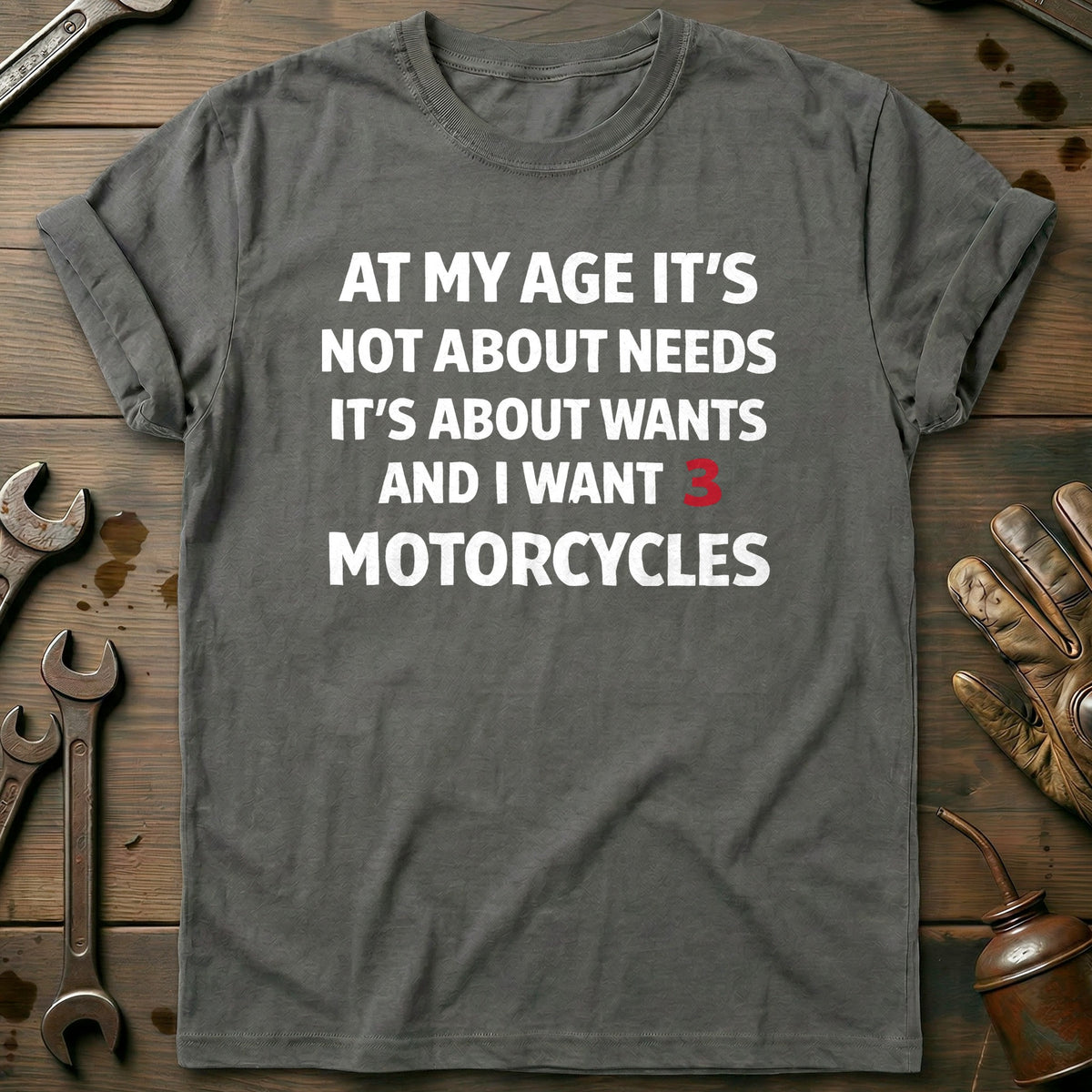 Charcoal - NOT ABOUT NEEDS 028 T Shirt