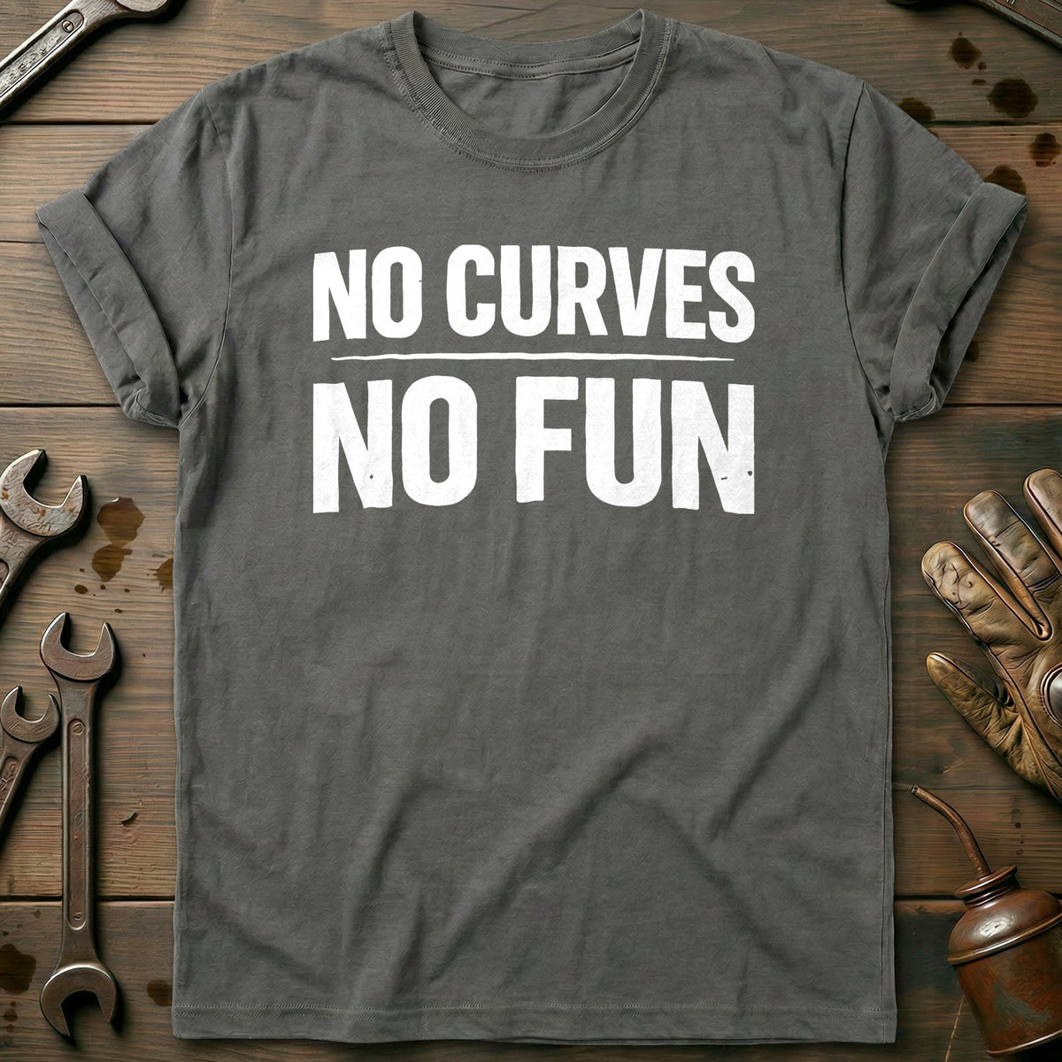 Charcoal - NO CURVES NO FUN 026 T Shirt